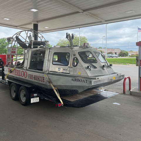 Waterloo Fire Rescue Airboat | Tank 'N' Tube River Rides